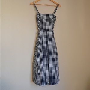 Gingham midi dress